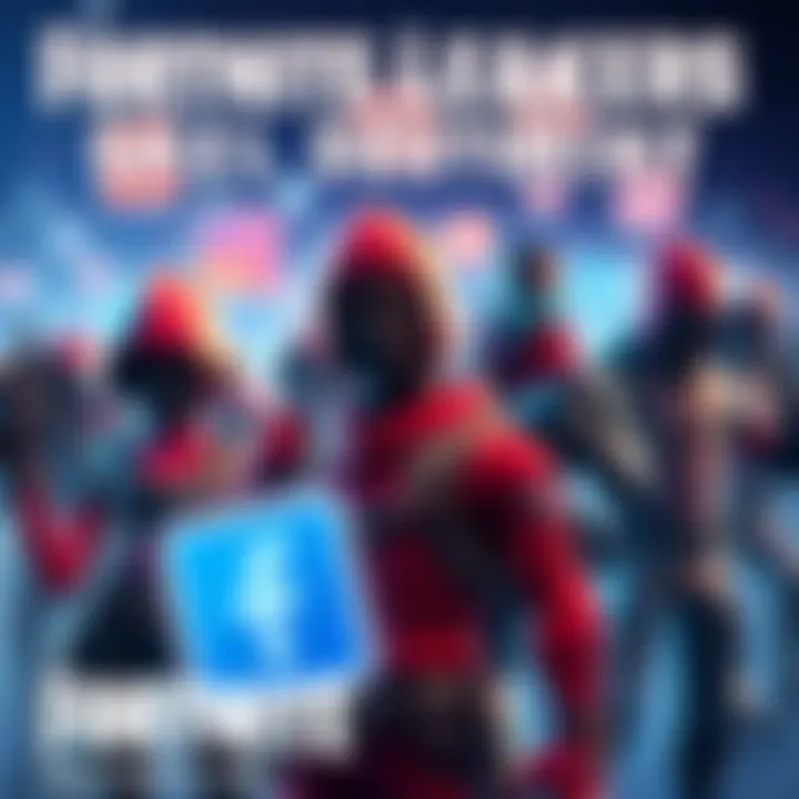 A graphic of Fortnite characters with social media icons, symbolizing the connection between leakers and game promotion.