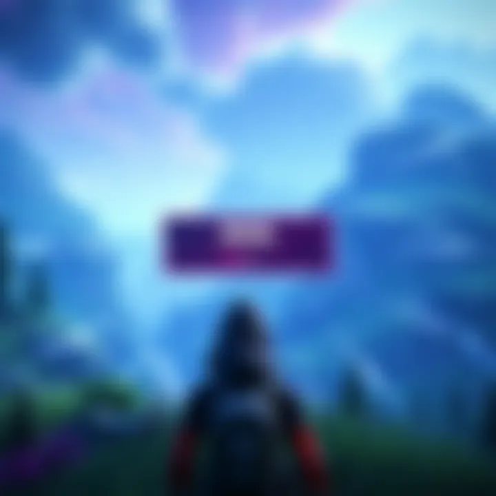Fortnite Loading Screen Error A Fortnite loading screen with an error message displayed, showing a character waiting in anticipation.