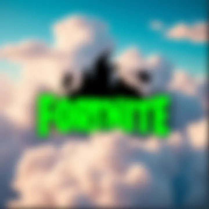 Fortnite logo with a cloud background representing Xbox Cloud Gaming removal