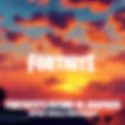 Fortnite logo set against a colorful sunset, symbolizing change in the game's narrative direction after Donald Mustard's departure.