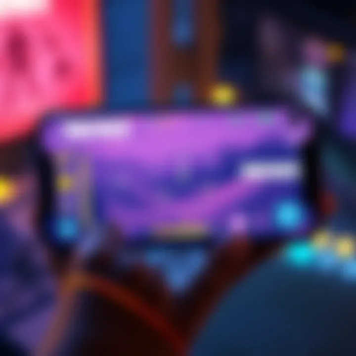 A smartphone displaying a customized Fortnite mobile HUD with a 3-finger setup and layout changes for better gameplay.