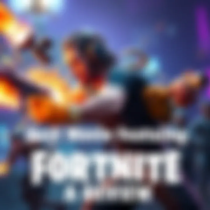 A thrilling action scene featuring a character inspired by a Fortnite character, engaging in an intense battle with vibrant graphics.