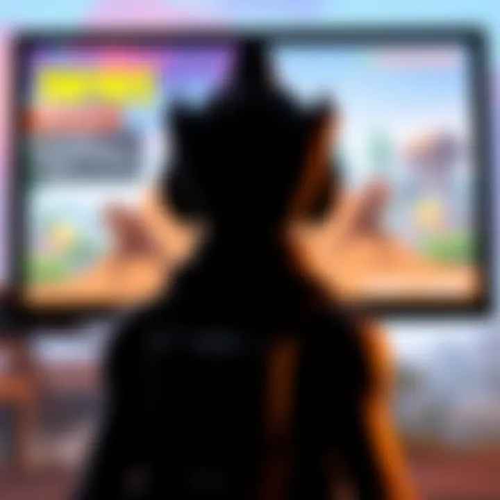 A Fortnite character standing in front of a blurry background, showing lagging graphics on the original PS4 screen