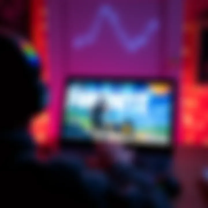 Fortnite on an older laptop A person playing Fortnite on an old laptop, showing the game running smoothly with 30fps or more