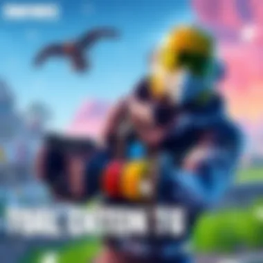 A Fortnite player showcasing their favorite character skin during gameplay in a vibrant battle environment.