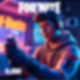 A Fortnite player looks shocked while checking their account showing a sudden increase of 8,400 V-Bucks.