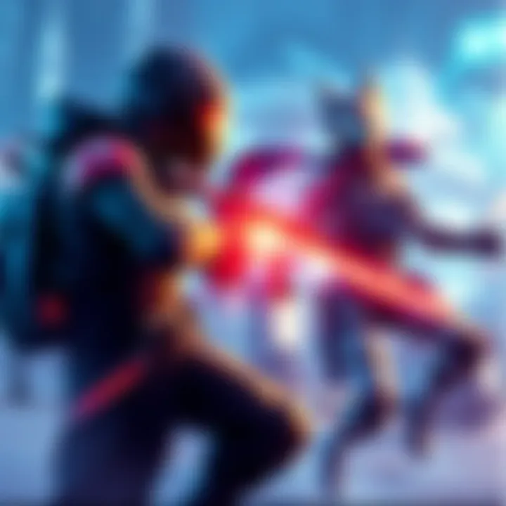 Two Fortnite characters engaged in a high-stakes battle, showcasing skill-based matchmaking dynamics.