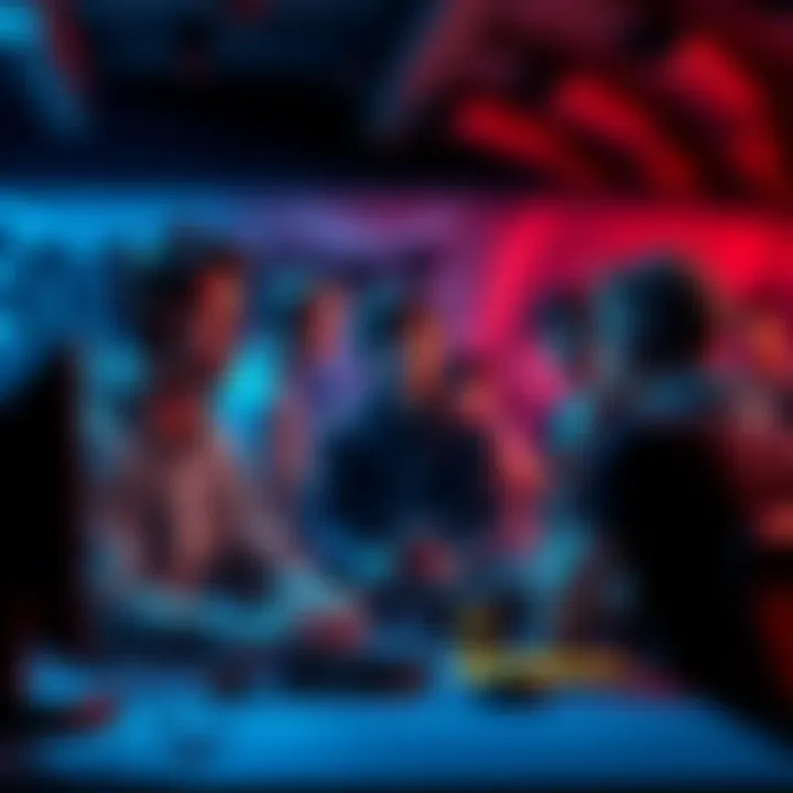 A group of Fortnite players looking upset while discussing high edit style prices at a gaming setup