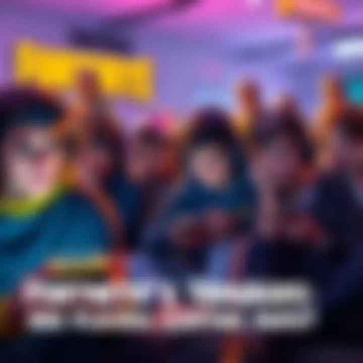 Group of Fortnite players looking disappointed while playing the game on their devices.