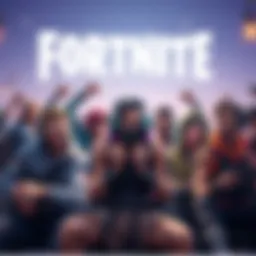 Fortnite players frustrated over SBMM change Group of Fortnite players expressing frustration while playing together, showing varying skill levels and emotions