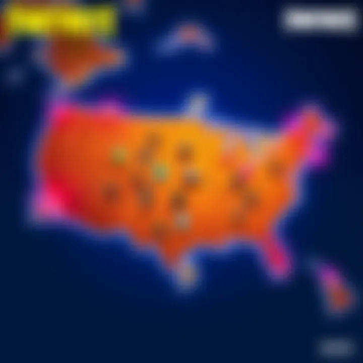 A colorful map featuring popular Fortnite Points of Interest with player icons and strategic points highlighted.