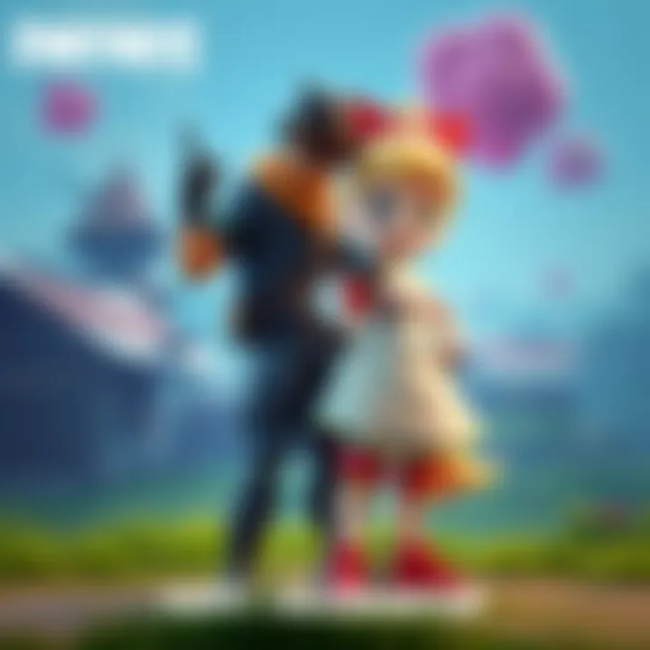 Colorful characters from Fortnite and Poppy Playtime standing together in an action pose.