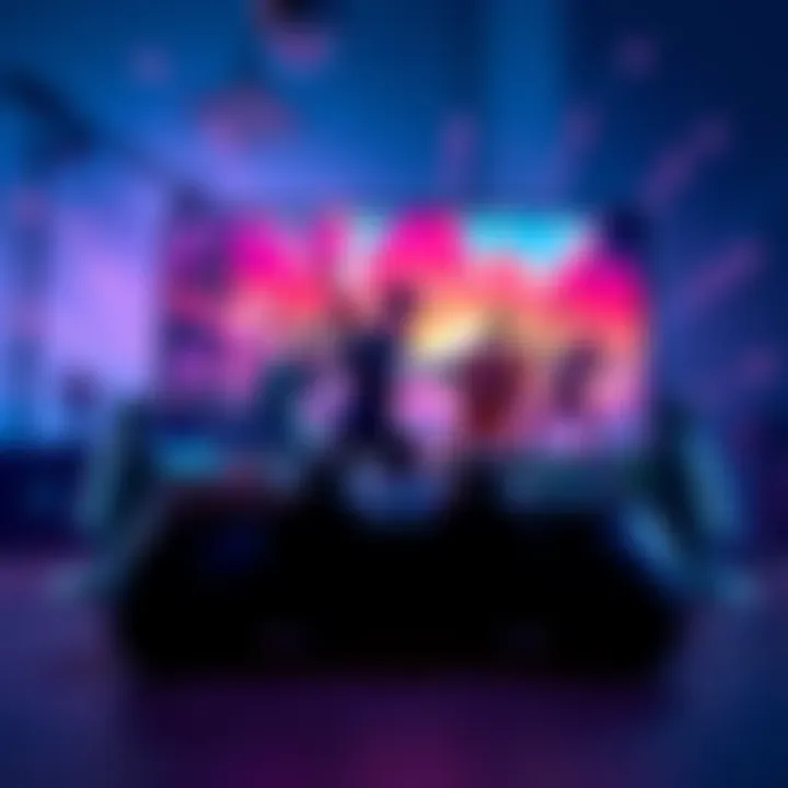 Fortnite on PS4 A PS4 console displaying Fortnite gameplay with vibrant graphics, showcasing players in action