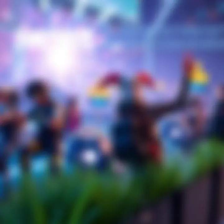 Players excitedly engage in Fortnite with the new QUINTS feature, showcasing vibrant colors and dynamic gameplay.