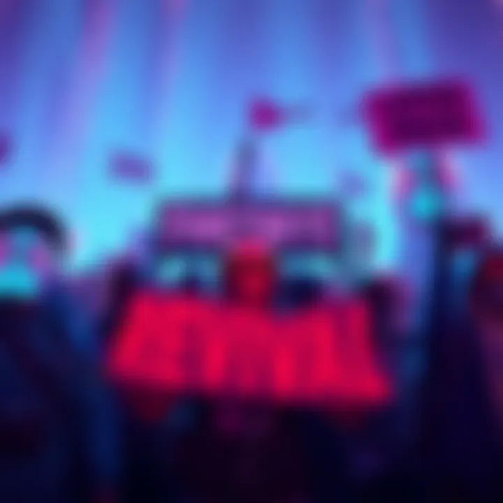 A group of Fortnite fans holding signs and banners demanding the return of original developers and a restart from Season 3.