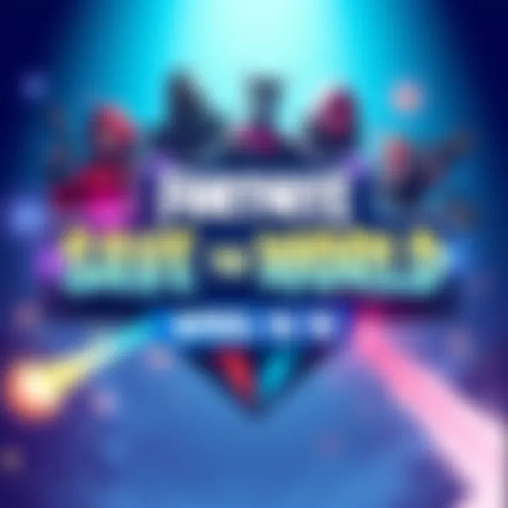 Fortnite Save the World logo promoting its free-to-play launch on April 16, featuring colorful graphics and action elements