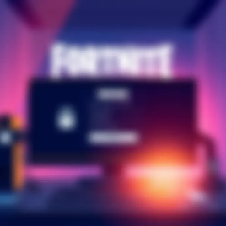 An illustration depicting the Fortnite logo alongside a computer screen showing Secure Boot and TPM settings, highlighting the new anti-cheat measures in the game.