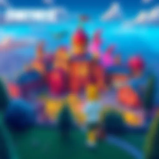 A player exploring the Simpsons-themed map in Fortnite, showcasing iconic buildings and characters from the show.