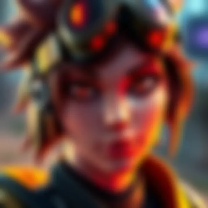 A close-up view of a Fortnite character skin showcasing differences in hair, goggles, and accessories compared to original design.