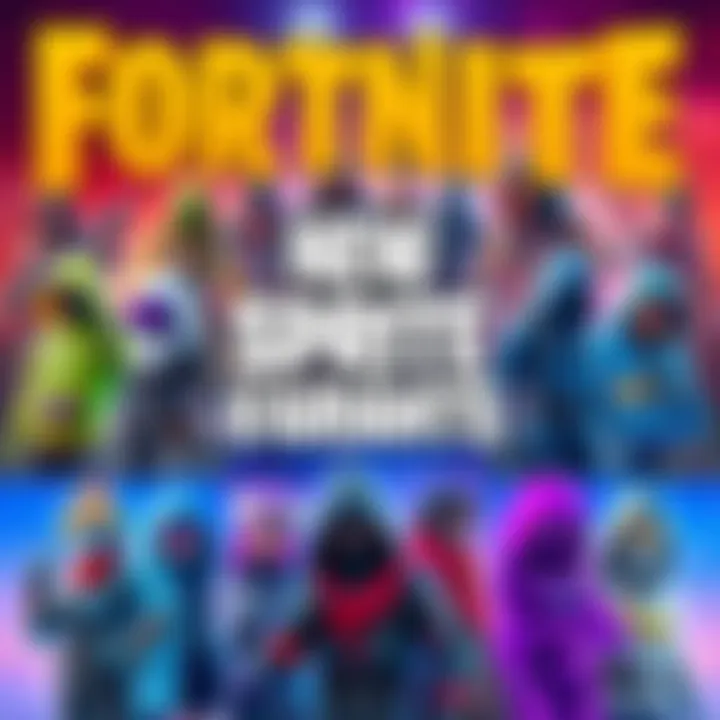 Colorful display of new Fortnite sprite variants, showcasing various styles and designs for players to collect.