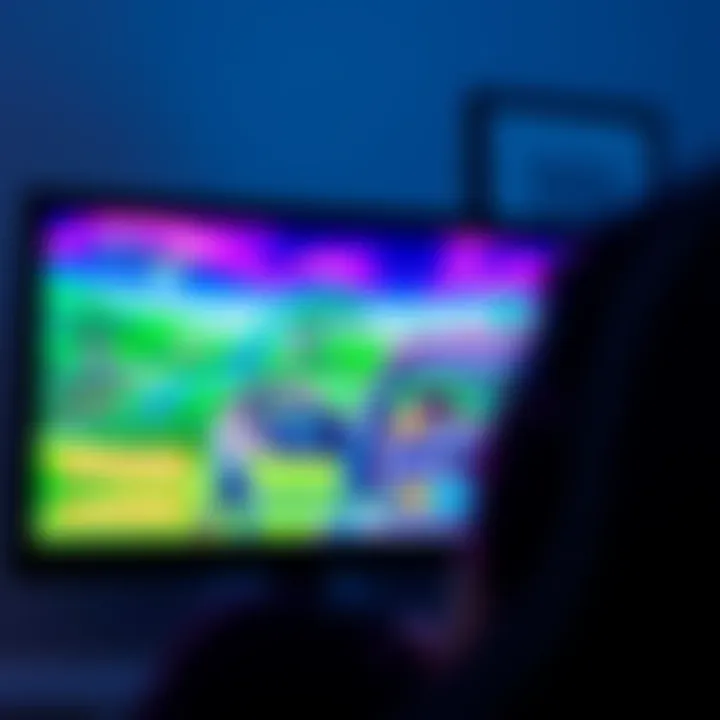 A gamer experiencing stuttering in Fortnite, showing lag effects on the screen during gameplay