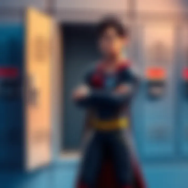 A Fortnite character resembling Superman stands confused next to an empty locker, symbolizing missing rewards.