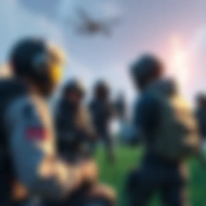 Fortnite gameplay with confusing words Players in Fortnite discussing strange word choices during a match