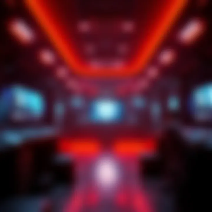 Interior view of Fortress Gaming showing dark areas and lighting issues