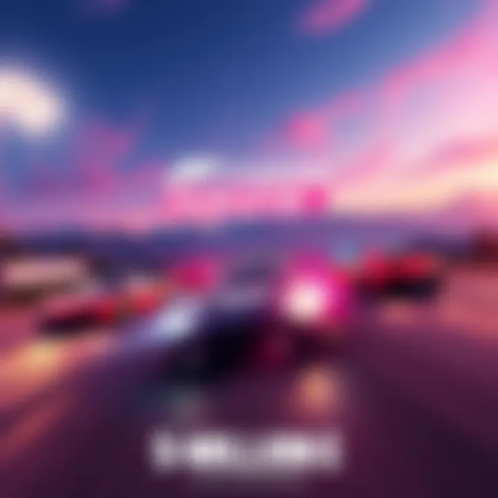 Cover art of Forza Horizon 5 featuring vibrant cars and a stunning landscape