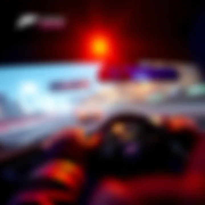 Close-up view of a player experiencing Forza Horizon 5 on PS5 with vibrant racing visuals on screen