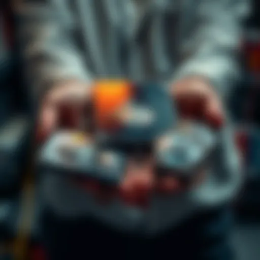 A person holds a 6TB hard drive along with three smaller drives, salvaged from an old security system.
