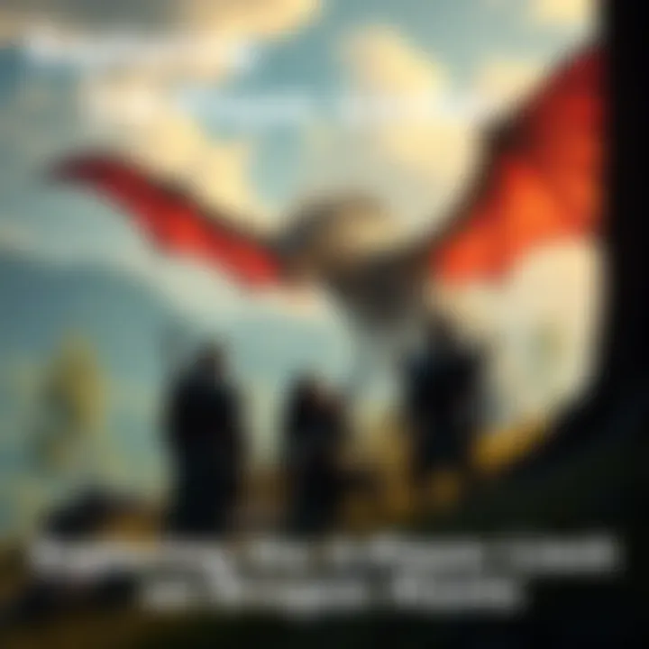 A group of four players in armor preparing to fight an Elder Dragon in a lush landscape