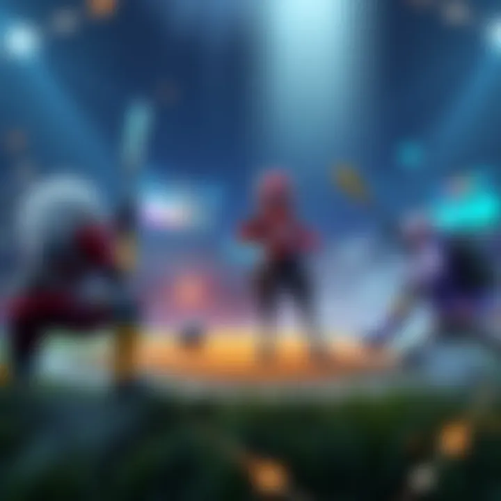 Four key skills in gameplay A dynamic scene showcasing four essential skills highlighted during the match between Pooferlama and Tate, illustrating effective gameplay strategies.