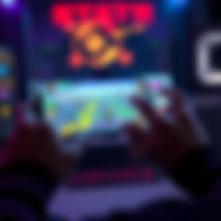 A player using a 4-finger layout on a mobile device, focused on reaching Conqueror rank in a game.