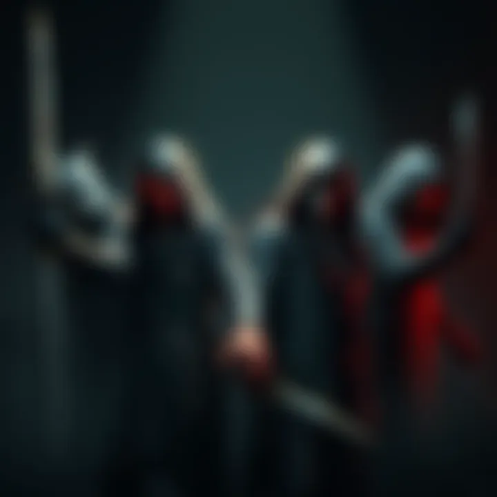 Four Lords of Resident Evil Village The Four Lords from Resident Evil Village displayed together, showcasing their unique designs and personalities in a dark and atmospheric setting.