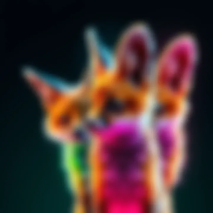 Four distinct iterations of the Fennec preset showcased with vibrant visuals illustrating their unique features.