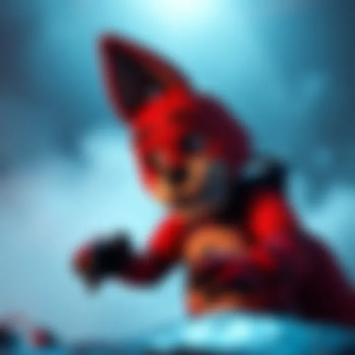 Foxy, the character from FNAF, stands looking mysterious as players speculate about his absence in the game.