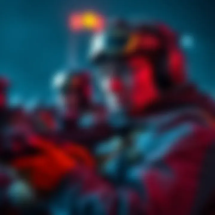 An experienced FPS player looks frustrated while competing in Marathon, surrounded by high-level opponents and advanced gear.