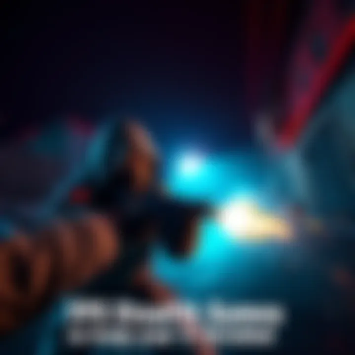 A player stealthily navigating through a dark environment with a weapon ready, showcasing the excitement of first-person shooter gameplay.