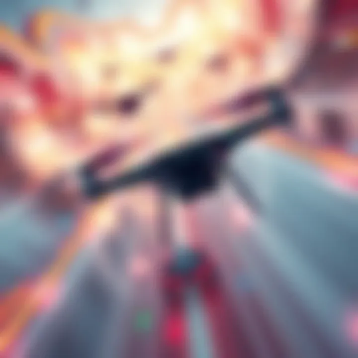 A thrilling scene of FPV drones racing through a dynamic course while players engage in boomershooter gameplay.