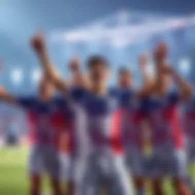 France's team celebrates victory after winning against South Korea in the Overwatch World Cup 2026, showing excitement and team spirit.