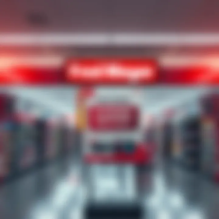 A view of a Fred Meyer store showcasing a pre-order sign for Switch 2 with a $200 gift card promotion.