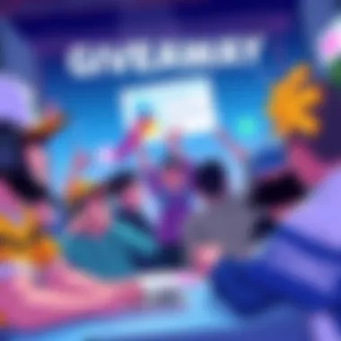 Illustration showing a giveaway of free game keys for Construction Simulator and Life is Strange, with happy players sharing their excitement on a forum.
