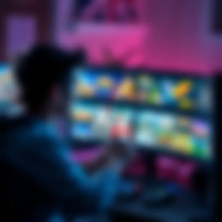 Free games recommendations for gamers A gamer looking at various free game options on a computer screen, expressing excitement for new games similar to Schedule 1.