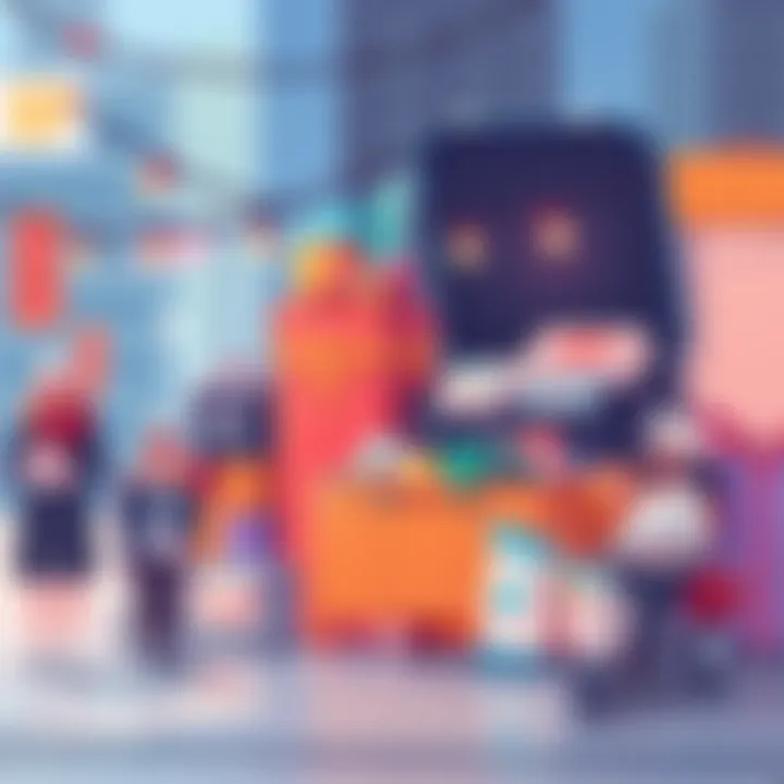 An illustration of various free kits being offered to people, with a cash value limit of 100k, showing a community benefit theme.