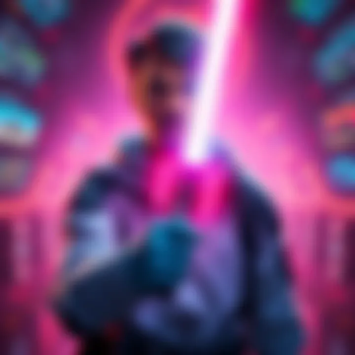 Free Lightsaber Heirloom Reward A gamer showcasing a vibrant lightsaber heirloom against a colorful game background, celebrating the recent crafting update.