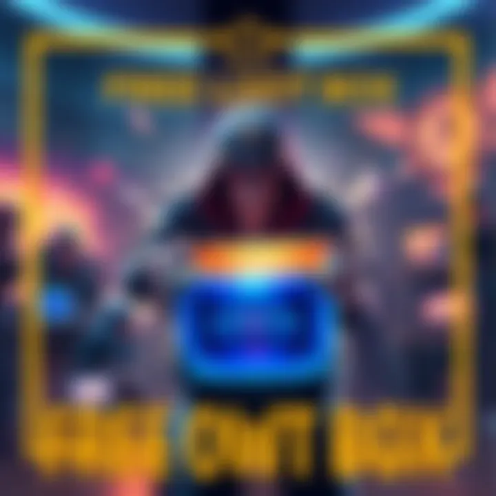 Graphic showing a character receiving a loot box in a video game setting, with vibrant colors and excitement in the air