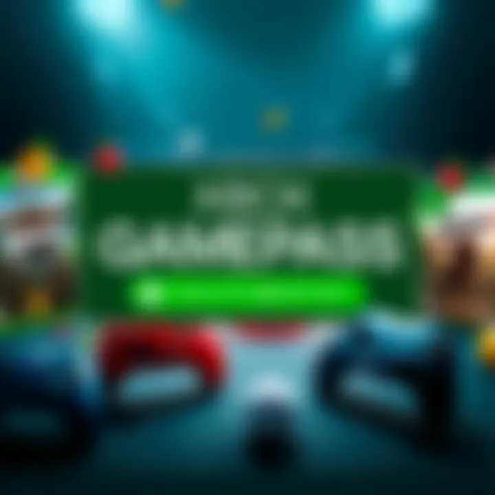 Free Xbox Gamepass Ultimate Offer A graphic showing a promotional banner for a free one-month Xbox Gamepass Ultimate subscription, featuring gaming elements like controllers and popular games like Far Cry 3.