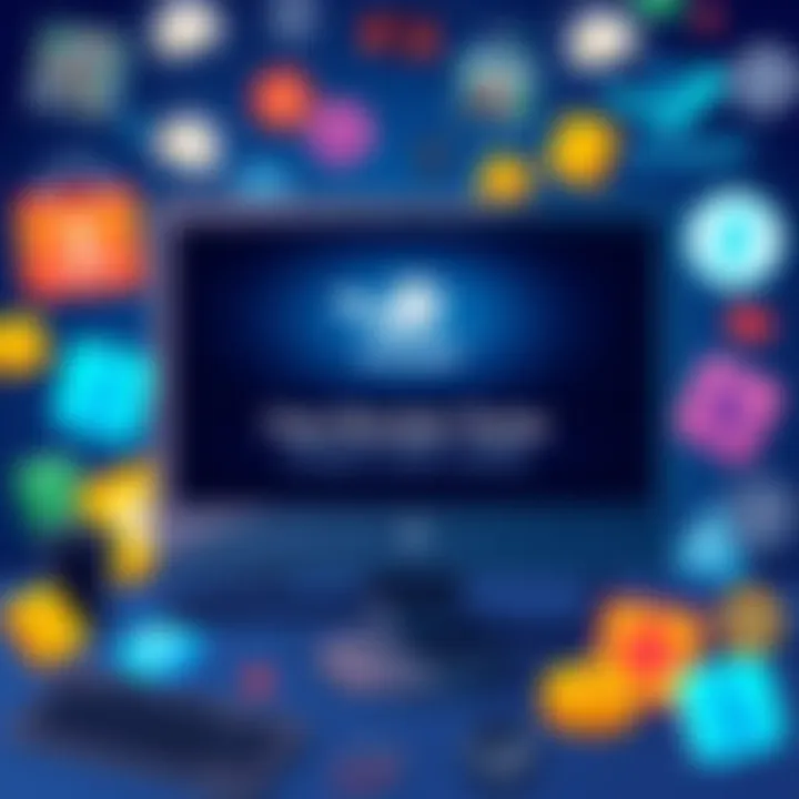 An illustration showing a computer screen with Steam interface and booster packs appearing, highlighting the connection between Steam Level and drop rate, surrounded by game icons.