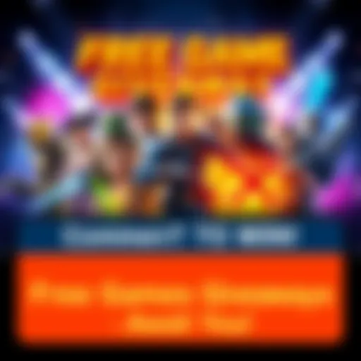 Free Game Giveaway A colorful graphic showing various popular video game titles like Fallout 76 and XCOM 2 with a comment box below for people to enter their choices.